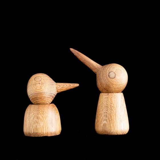 Two Wooden Birds moveable