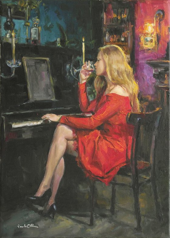 Evening, at the piano