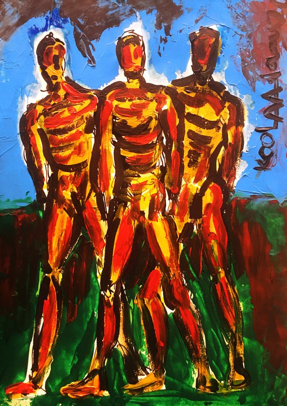 Three Male Figures