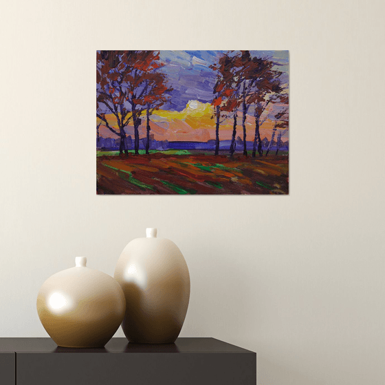 November sun (plein air) original painting