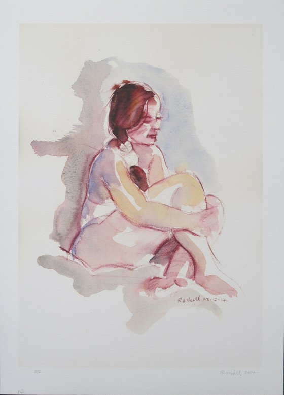 seated female nude