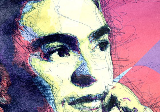 Frida Kahlo Portrait - Pop Art Modern Poster 1 Stylised Art