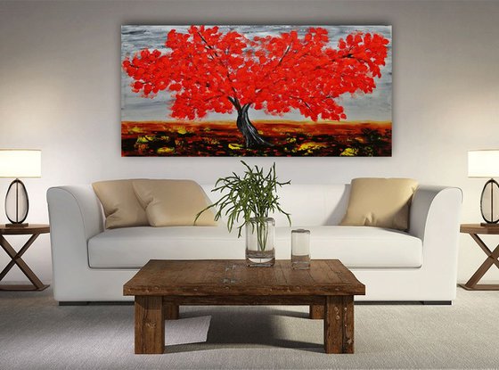 Red Blooming Tree, sale was 395 now 265 USD.