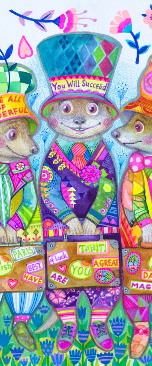 Meerkats at Fashion Week by Oxana Zaika
