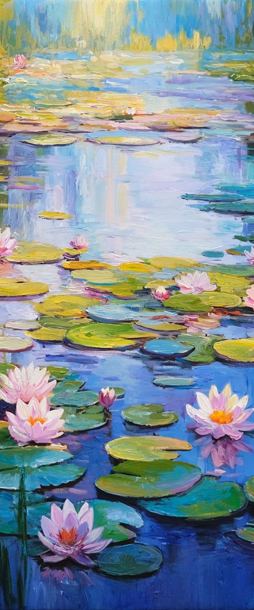 Morning Water Lily Pond by Behshad Arjomandi