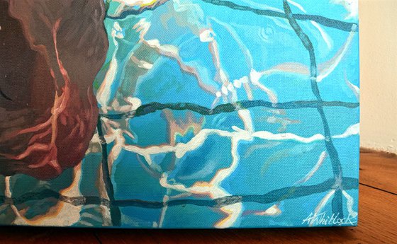 Surface Dive II - Medium Swimming Painting