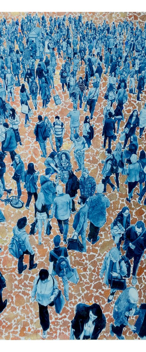 “People - Old normal II” (Blue People and Red Gold) by Arturo Garcia de las Heras (Agheras73)