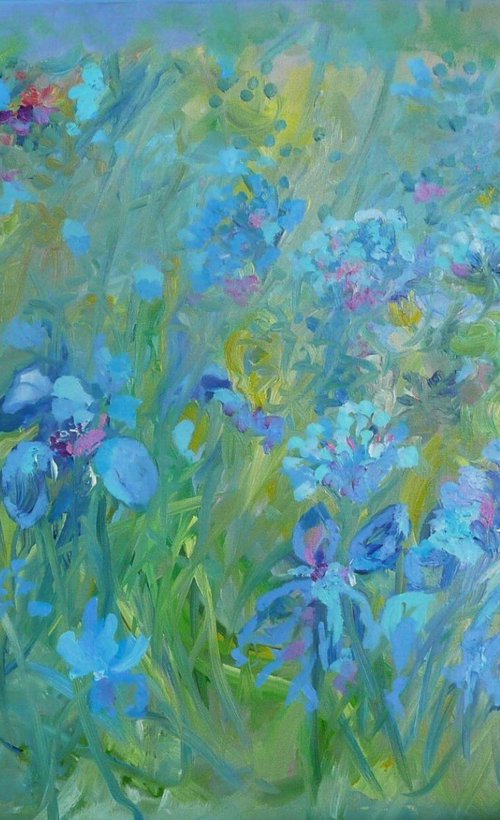 Blue Irises 2025 by Lesley Blackburn