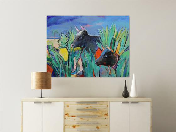 Cows Looking for Pineapples