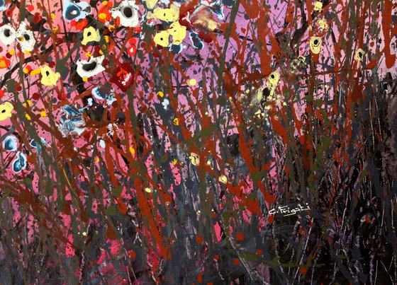 Chaotic Beauty #2 - Extra Large original floral painting