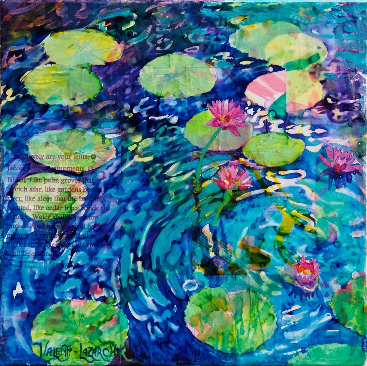 Impressionistic Landscape Painting By Gina Valenti-Lazarchik, 12 X 12, Echoes Of Eden #4, Original Artwork