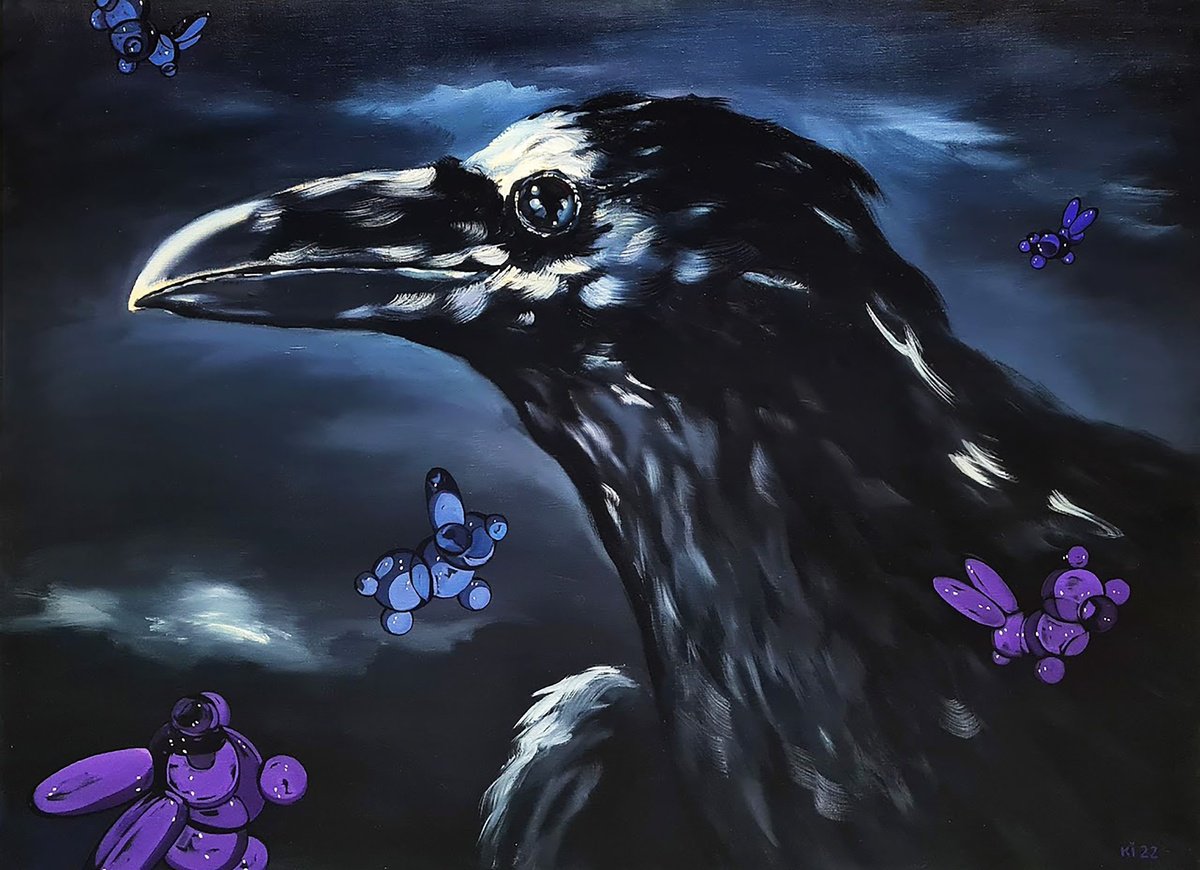Urban And Pop Oil Painting , Crow By Igor Konovalov, 75 X 55, Artwork For Sale On Artfinder