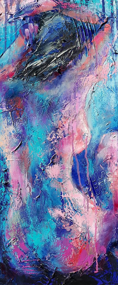 Naked woman -  original oil painting by Anastasia Kozorez
