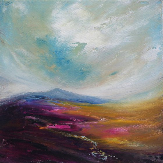 Moorland Tranquility, a modern impressionistic country landscape painting