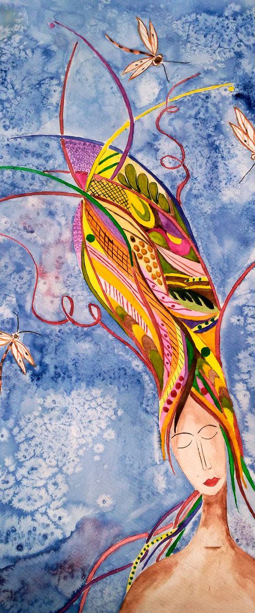 " Woman's thoughts per an usual day" by Halyna Kirichenko