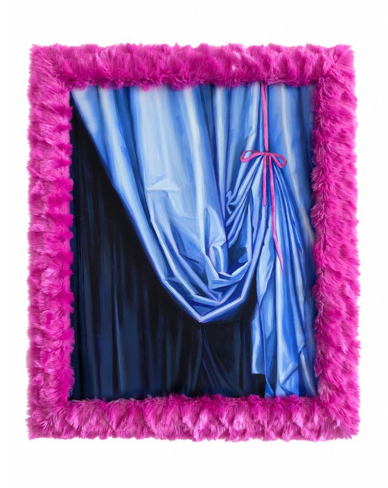 Blue silk