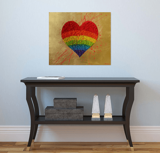 27.5” Rainbow, heart, love