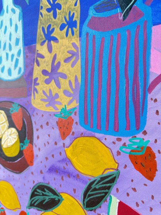 Bold Pastel Still Life