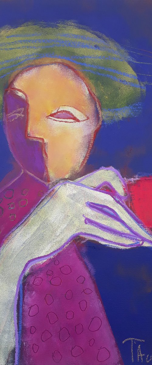 With a cup of coffee. by Tatjana Auschew