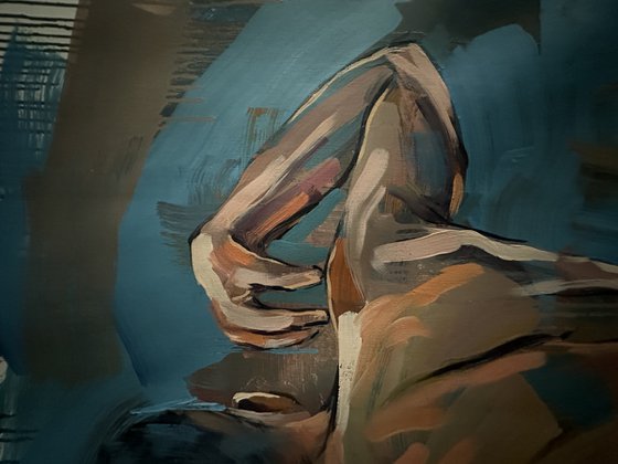 Male nude naked man gay painting