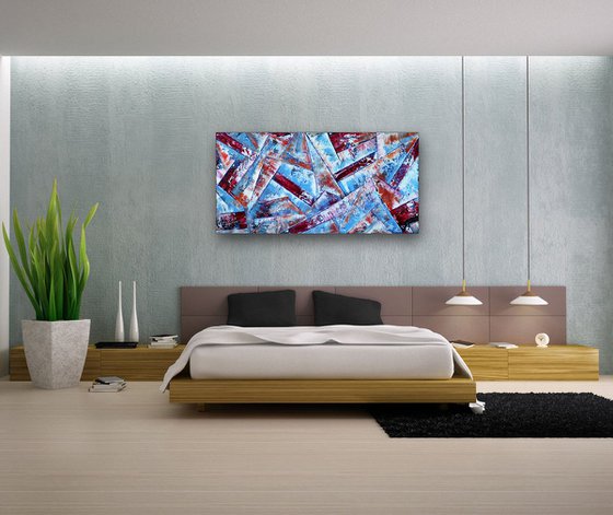 "All The Rage" - Original Large PMS Oil Painting On Canvas - 48 x 24 inches