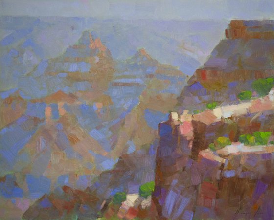 Grand Canyon Original Oil painting on canvas Painting in handmade Signed One of a Kind