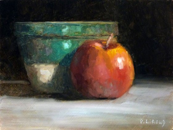 Apple and a Green Pot