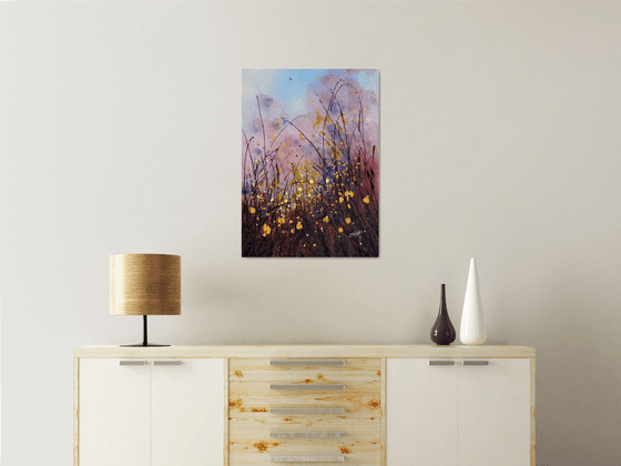 Magic Times #1 -  Original abstract floral landscape