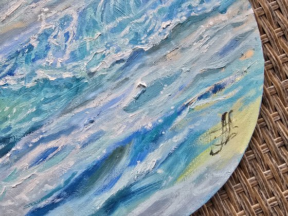 Ocean round painting