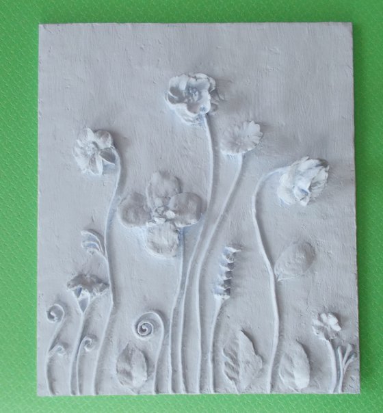 sculptural wall art "Meadow herbs"