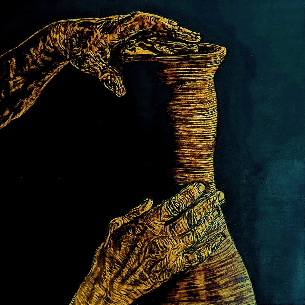 Painting , Shaping By Milis Pyrography, 12 X 12, Artwork For Sale On Artfinder