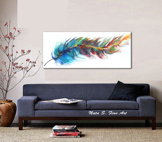 Magic Feather - Large Painting 72" x 30"