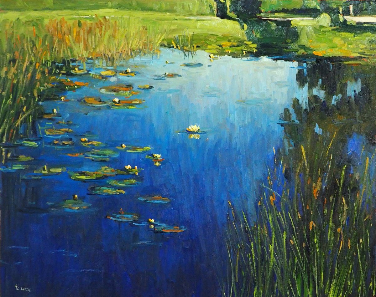 Water Lilies By Yuanyuan Liu, 36 X 29, Artwork For Sale On Artfinder
