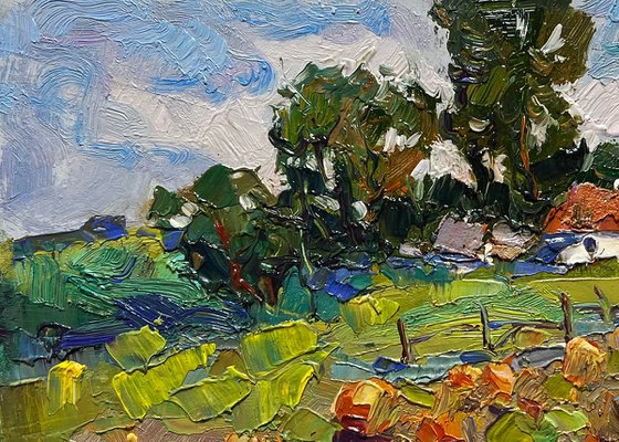 There are pumpkins growing