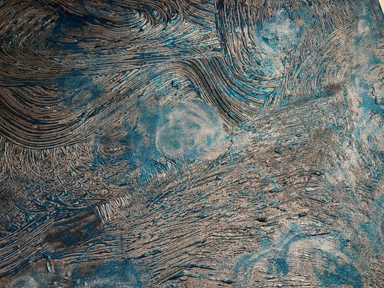 «Deep im Ozean» Azure blue