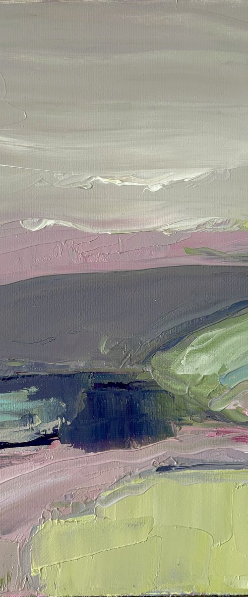 Soft horizons hills landscape pastel tones by Daniela Nocito