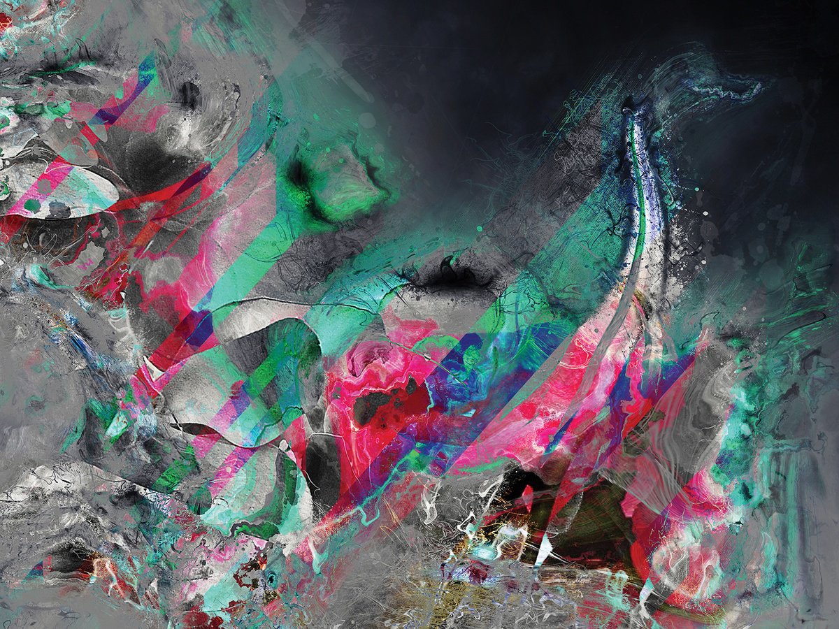 Abstract Botanical Print By Javier Diaz, 100 X 60, Delirios Xvi, Original Artwork