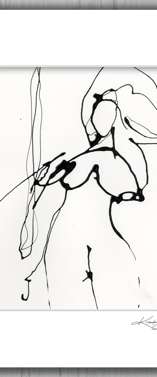 Doodle Nude 27 - Minimalistic Abstract Nude Art by Kathy Morton Stanion by Kathy Morton Stanion