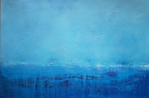 Blue Serenity, 90x60cm, ready to hang by Silvija Horvat