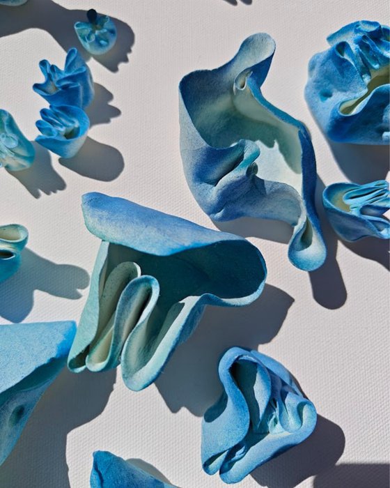 Whimsical Impermanence, blue #3 (24"x48")