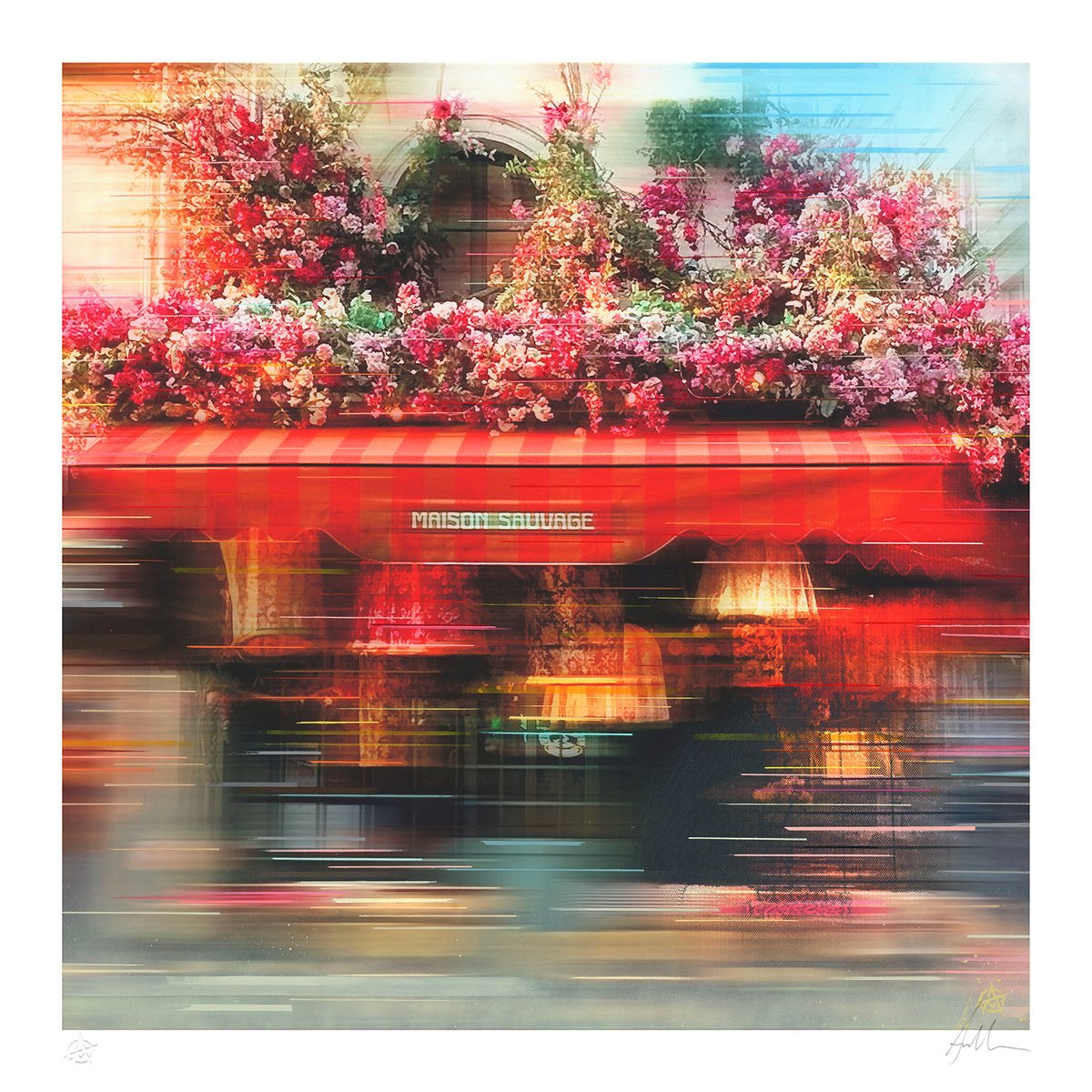 Photorealistic Cityscapes Giclee Print By Anil Mistry, 28 X 28, Maison Sauvage, Original Artwork