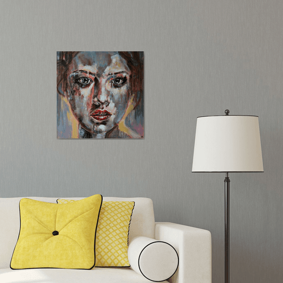 Shining - Modern abstract Portrait Gift idea