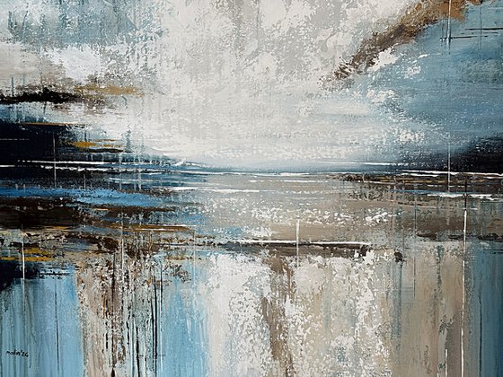 Silent Drift of Light-blue landscape