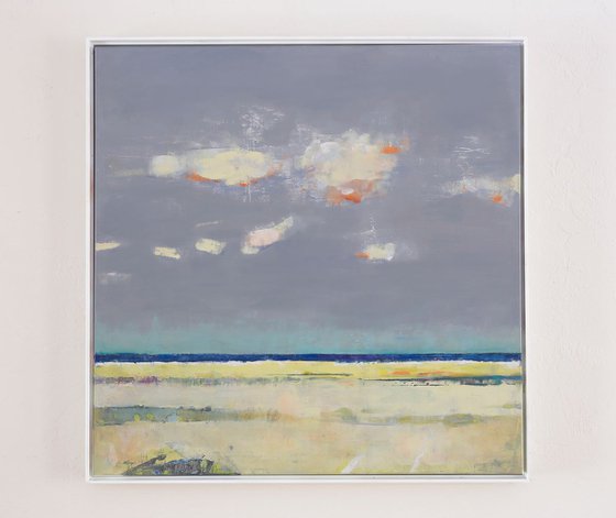 Beach clouds and nothing more 30x30" 76x76cm Contemporary Art by Bo Kravchenko