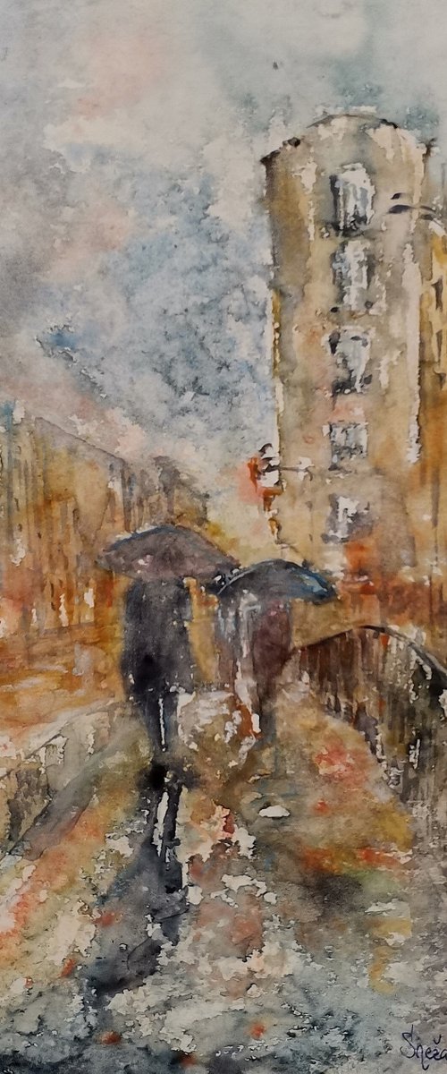 Rainy day in Paris by Snezana Djordjevic