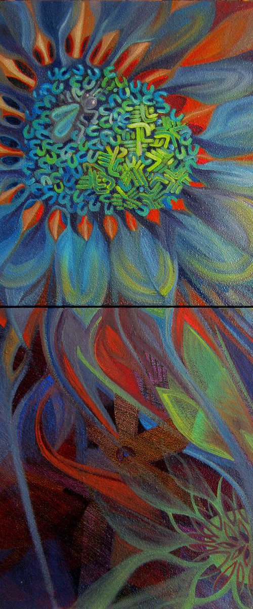 "Blue Palace" diptych by Marya