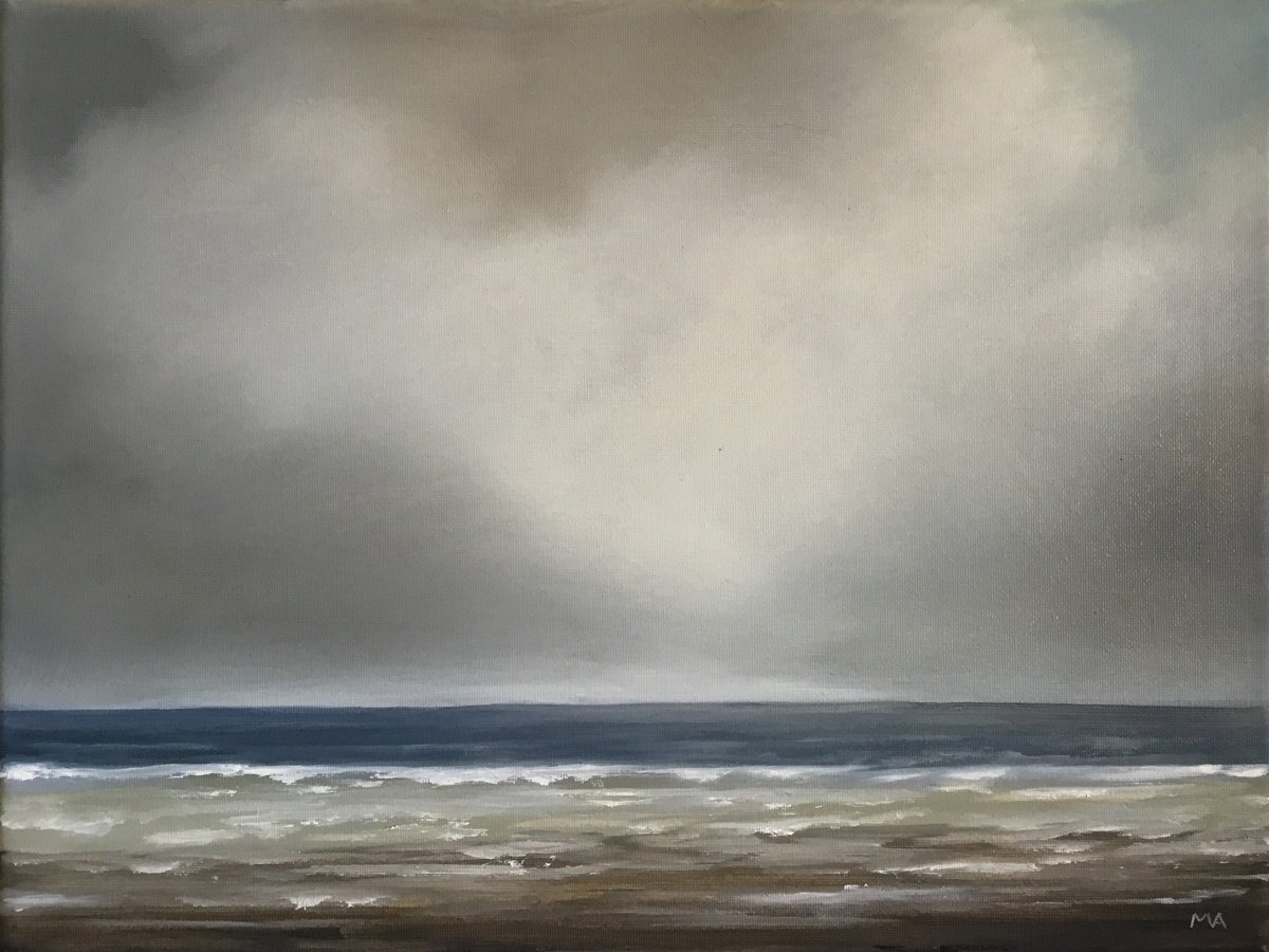 Beyond The Edge Of The Sea - Original Oil Painting on Stretched Canvas by MULLO ART