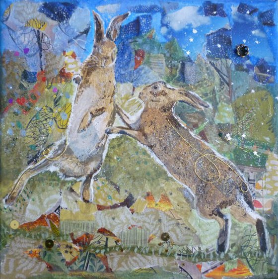 Hares boxing