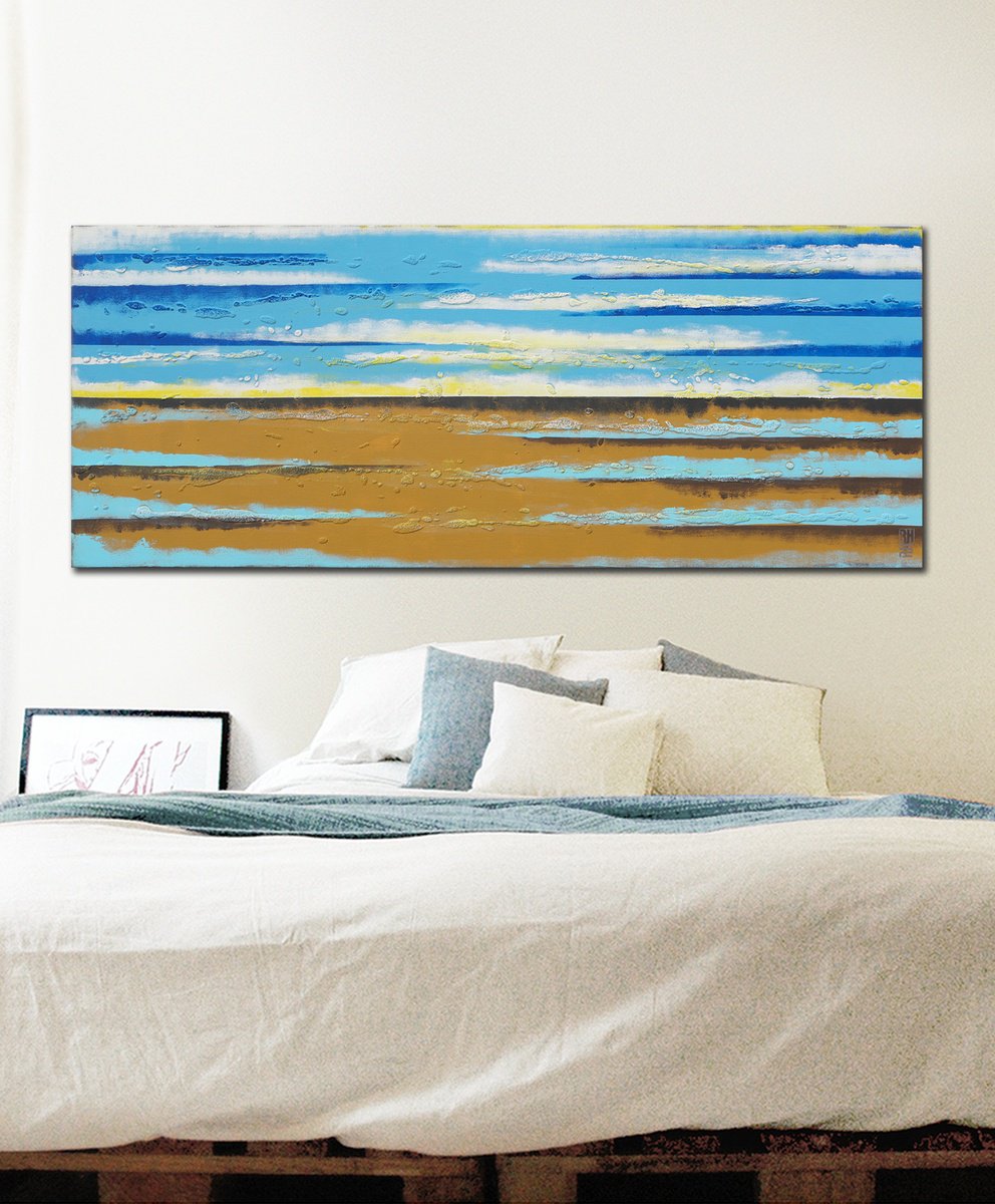 Seaview Landscape By Ronald Hunter, 59 X 24, Artwork For Sale On Artfinder