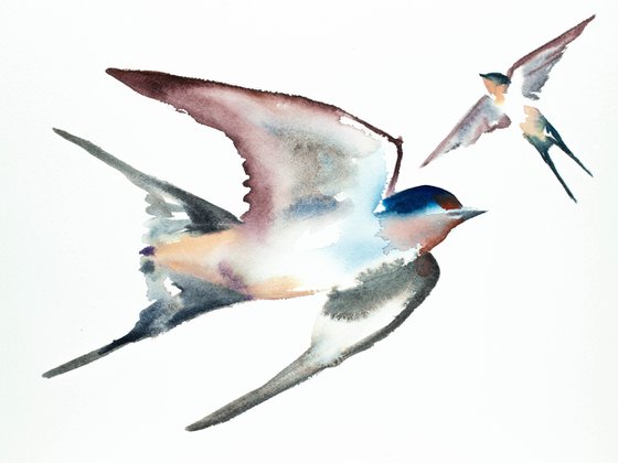 Swallows in Flight No. 23